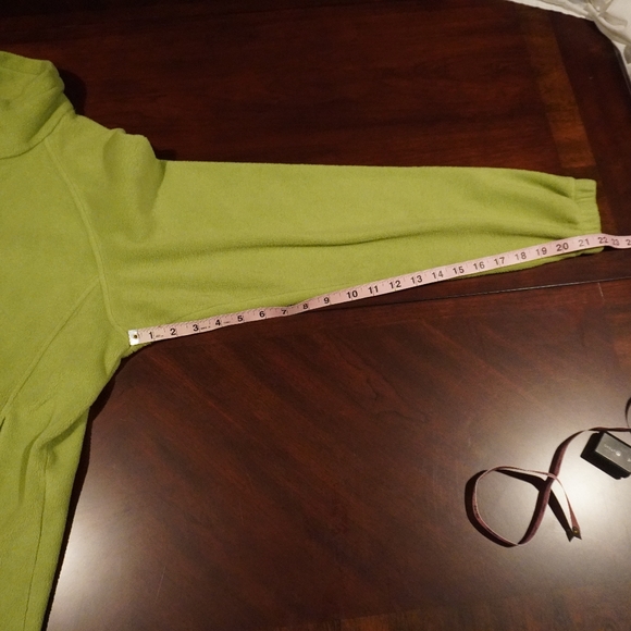 37a) COLUMBIA Fleece Collared Zip Jacket Green Sz. Medium - Picture 6 of 9